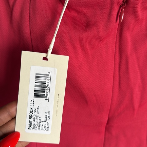 NEW Ramy Brook Vivian Jumpsuit Rouge 8 - Picture 8 of 15